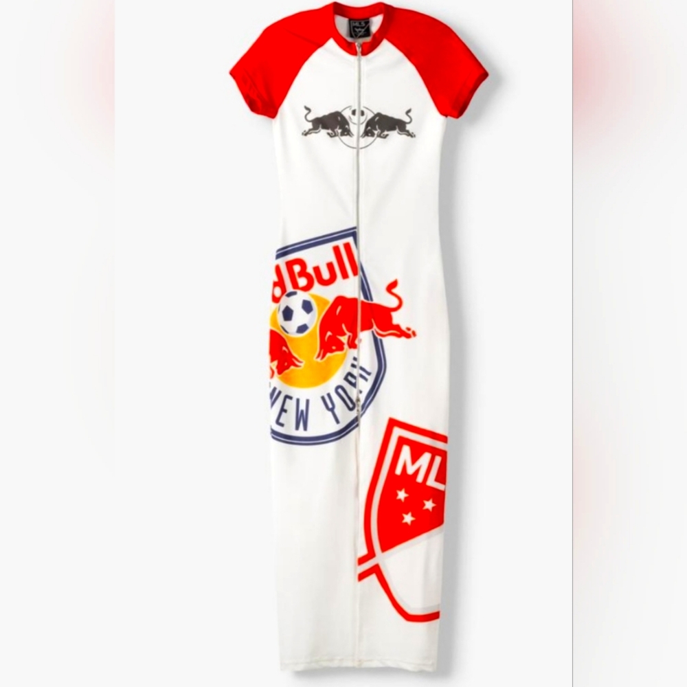 New York Red Bulls Midi Dress with Zipper